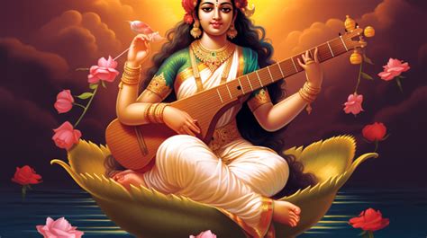 Saraswati -  Tượng bán thân uy nghi và nét đẹp thanh tao của thần học!