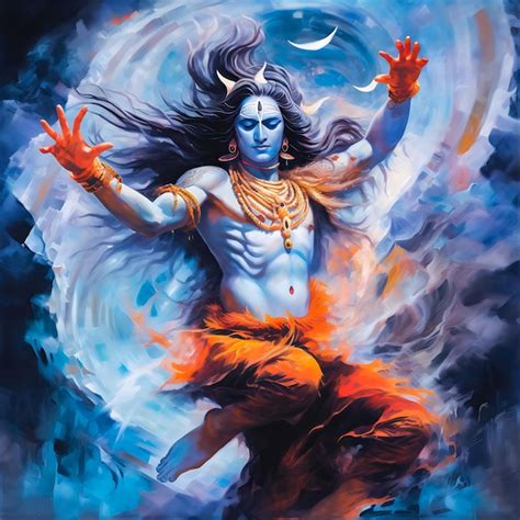 “The Dancing Shiva” -  A Vibrant Celebration of Cosmic Energy and Divine Movement!