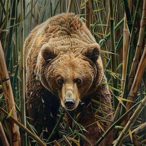 “The Grizzly Bear Hunt” –  A Vivid Tapestry of Human Perseverance and Untamed Nature!