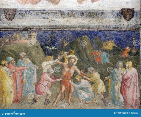 The Martyrdom of Saint Bartholomew – A Fresco Illustrating Divine Intervention and Gruesome Realism